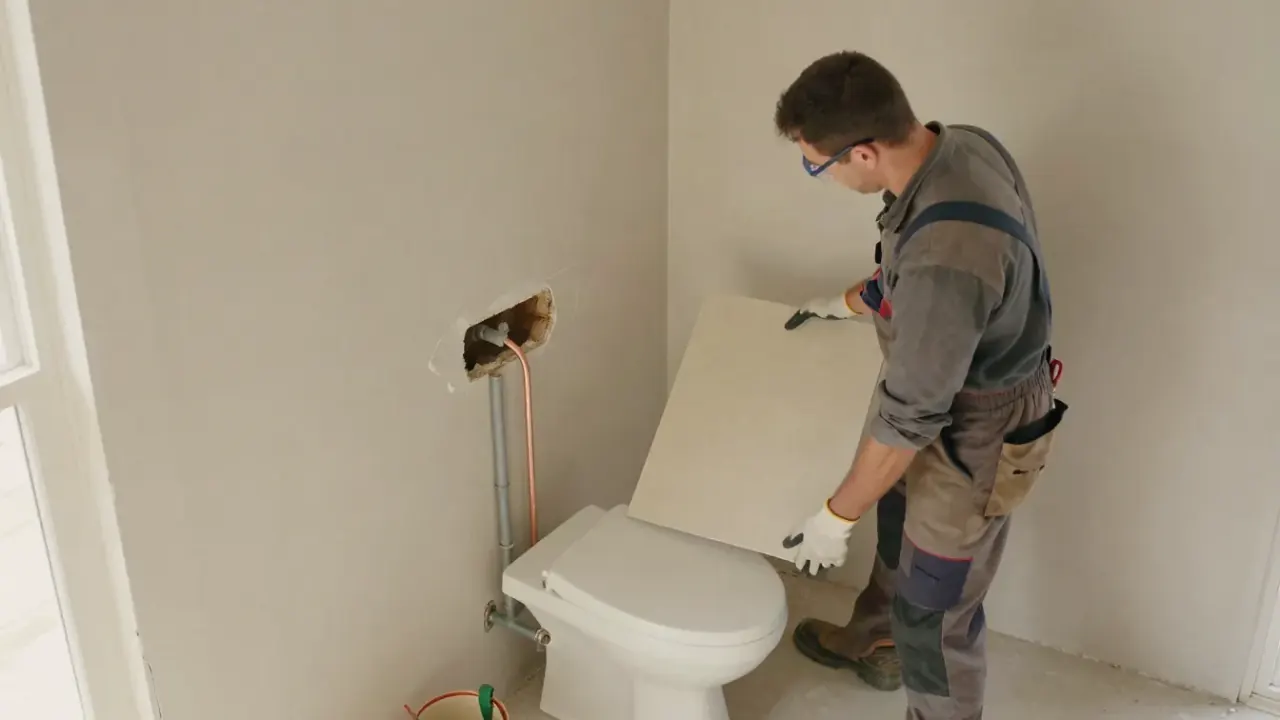 Drywall Patching Coordination in Baldwin Park, California: repipe specialist discussing the extent of wall openings with a